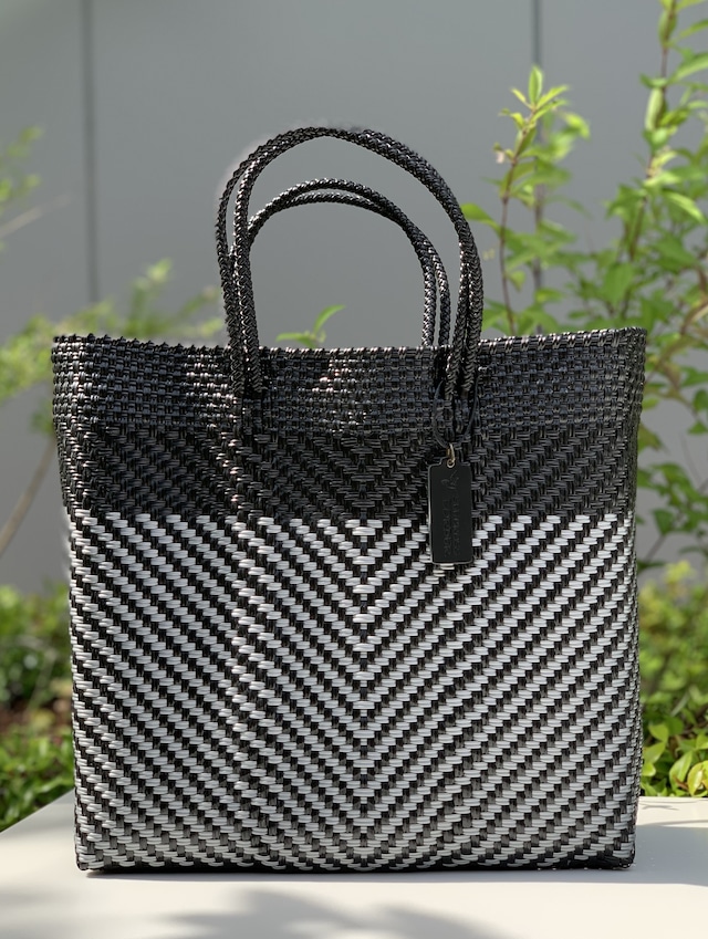 M Mercado Bag (Normal handle) Black/Silver