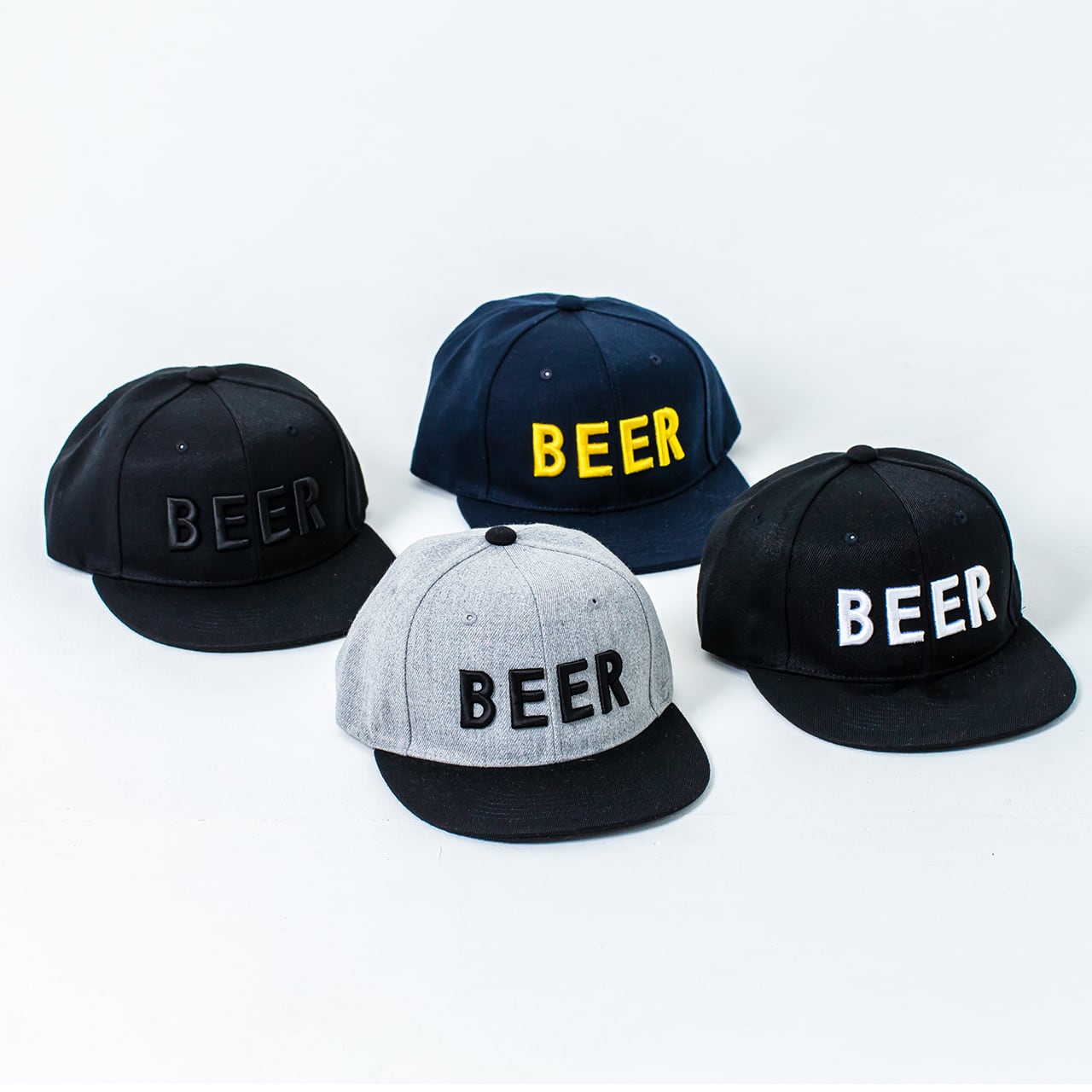 BEER 太い刺繍CAP（4色） | BEER