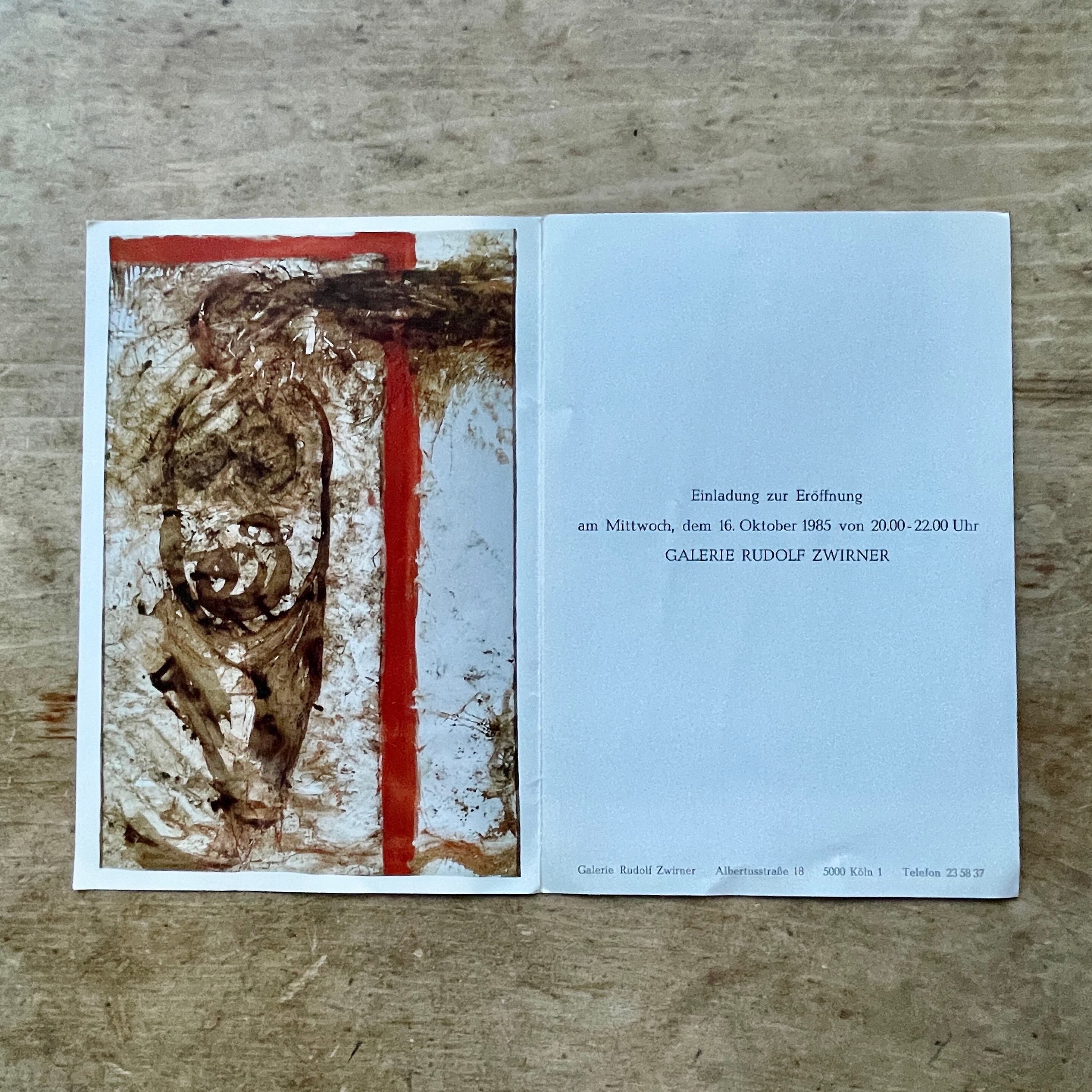 【アナウンスメントカード】フェリックス・ドローゼ　Ferix Droese 　Galerie Rudolf Zwirner 1985 [310194080]