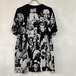 90s USA製 Marilyn Monroe マリリンモンロー 総柄 Tシャツ Mサイズ ブラック×ホワイト　