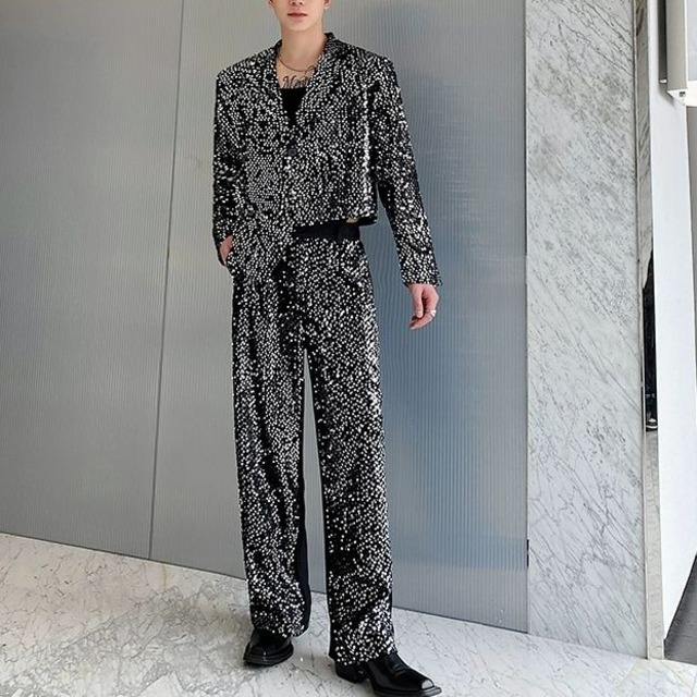 SEQUIN SUIT TRENDY SET STAGE OUTFIT S-1228