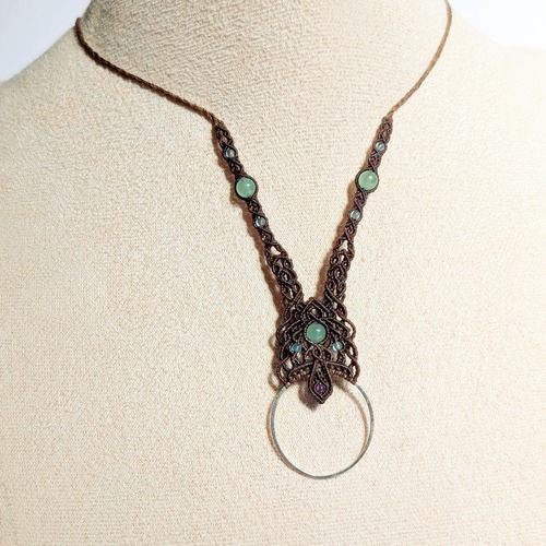 Glasses holder necklace / Aventurine