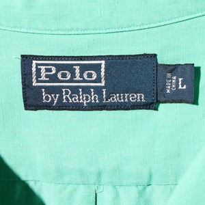 美品 L ティールグリーン caldwell ポロラルフローレン 半袖開襟シャツ polo ralph lauren