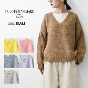 TRICOTS JEAN MARC [トリコット ジーン マルク] RIALTO [RIALTO] リアルト・ニット・Vネック・ニットセーター・モヘヤ混ニット・ふんわりニット・LADY'S [2026AW]
