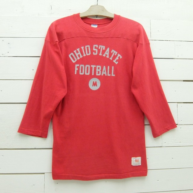 1970's Champion チャンピオン フットボールTシャツ OHIO STATE FOOTBALL ブルーバータグ ビンテージ メンズ Mサイズ made in usa