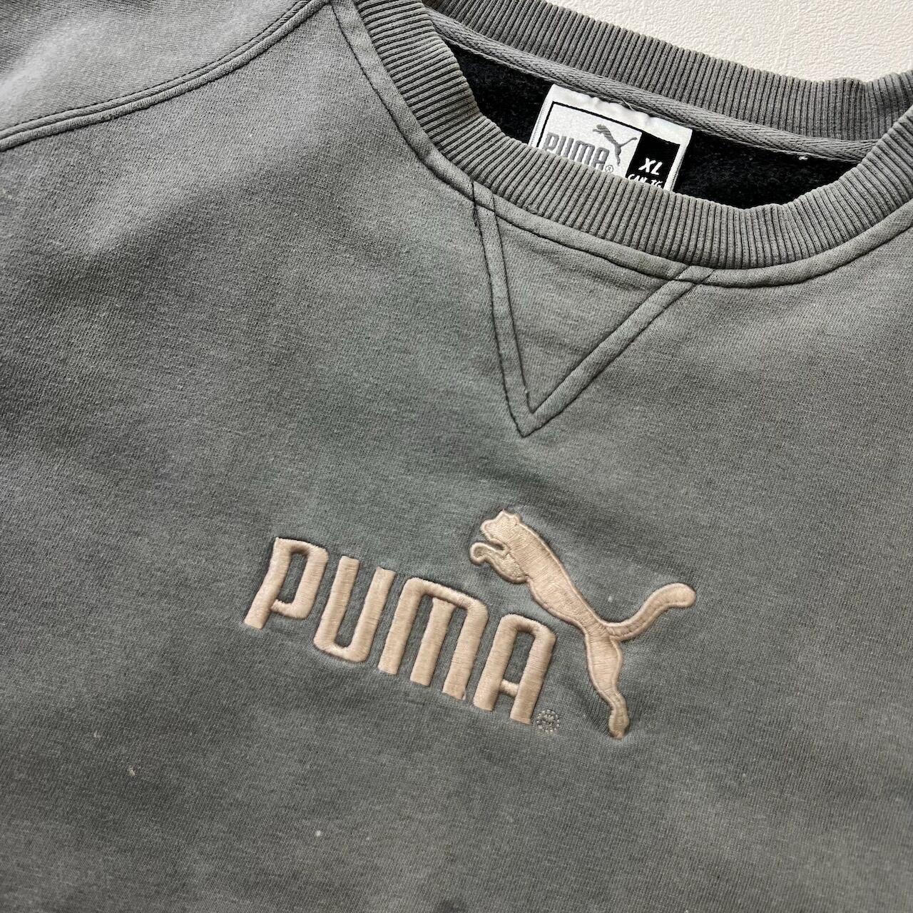 90s~00s PUMA 鬼フェード スウェット トレーナー プーマ アッシュ