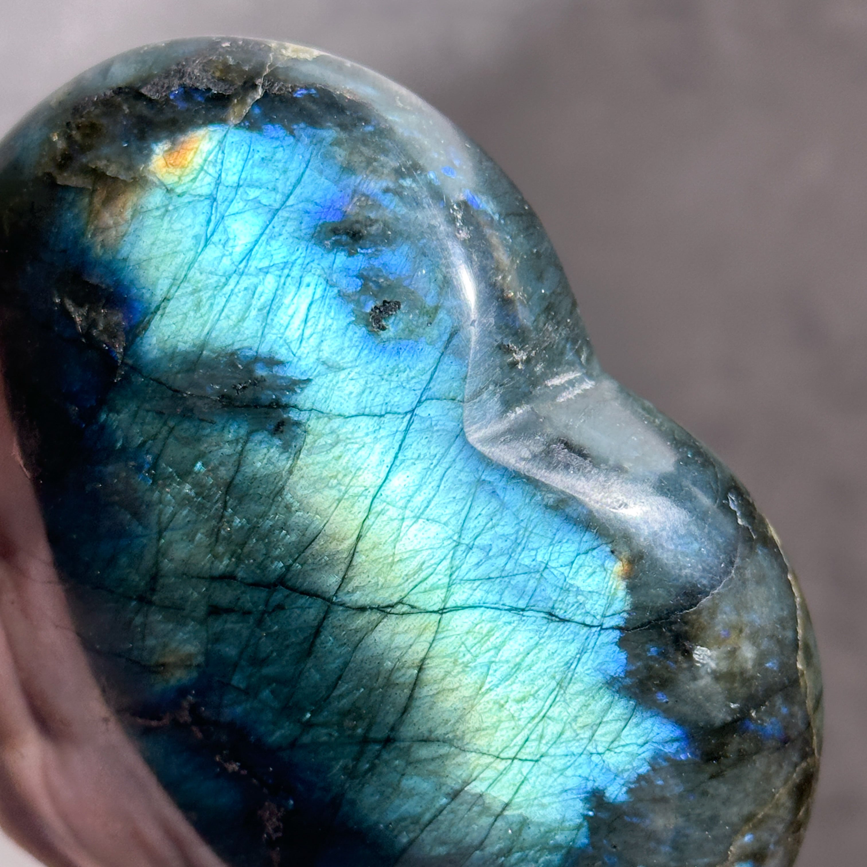Big♡ラブラドライト ハート 02◇ Labradorite ◇天然石・鉱物