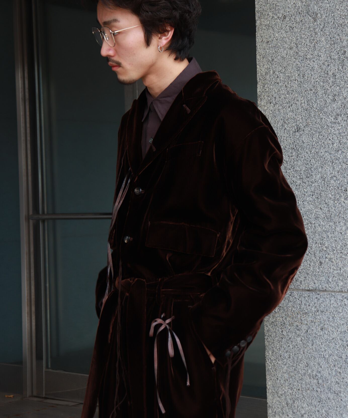 Midorikawa / MID25AW-JK07 VELVET JUMP SUIT (BROWN) | AfterSchool