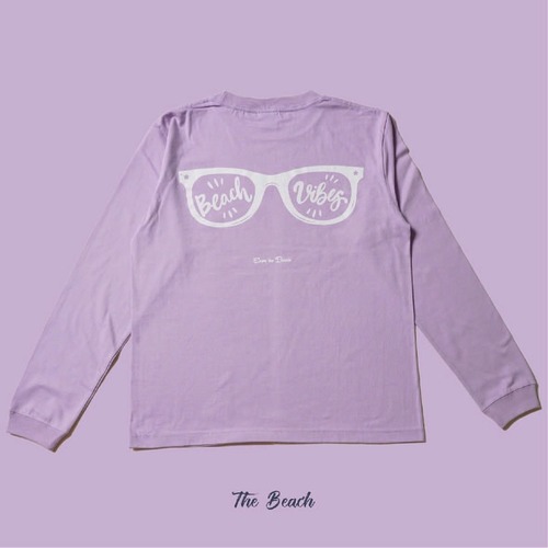 Beach Vibes Sunglasses   Long T-shirt LIGHT PURPLE