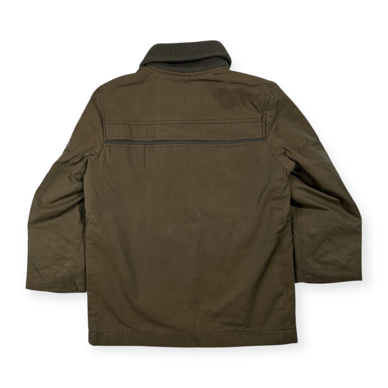 希少 レア Clipper Club VAN JAC ヴァンヂャケット 襟ニット ランチ ジャケット ブルゾン サイズ M /玉虫カラー系 セージ系/ビンテージ/当時物