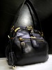 レア◆PRADA プラダ がま口デザイン ナッパレザー ワンショルダー トート バッグ 黒x金◆ 遊び心の効いた可愛らしいがま口仕様のレアモデル