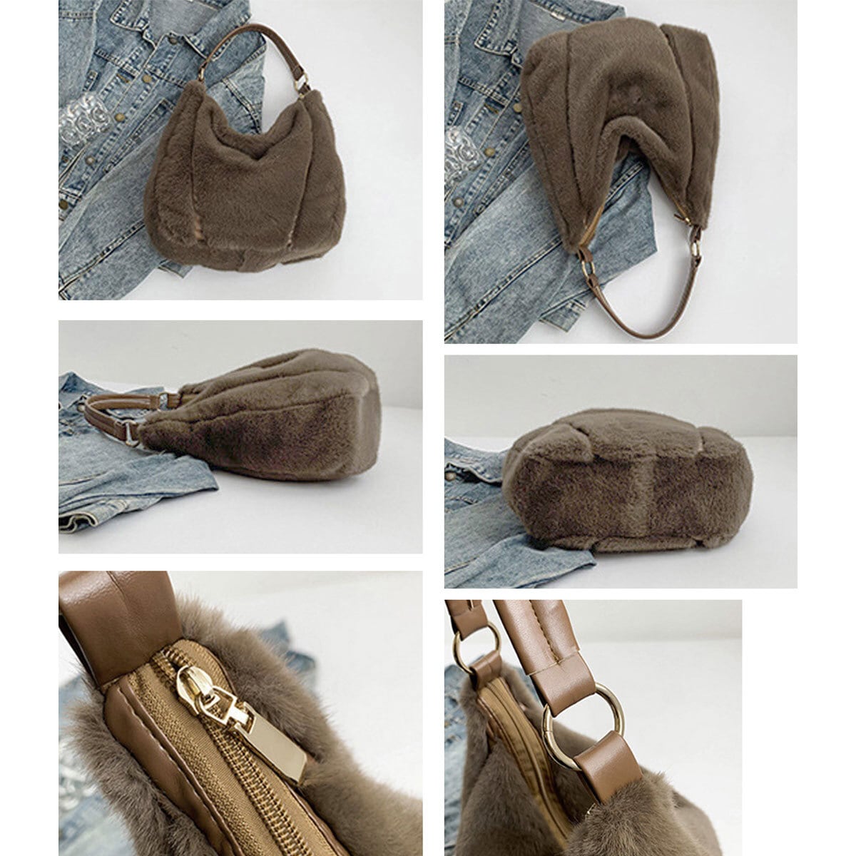 トートバッグ ファー バッグ レディース 秋冬 大容量 軽量 A4 ふわふわ もこもこ きれいめ 大人 かわいい おしゃれ エコファー 斜め掛け ショルダーバッグ 大人可愛い 大人女子