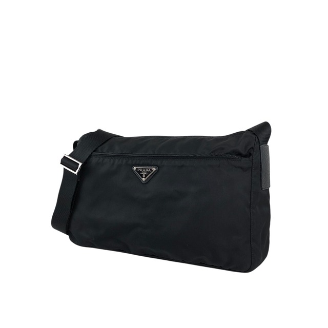 PRADA プラダ ショルダーバッグ ブラック トライアングルロゴ ナイロン vintage ヴィンテージ オールド ik68if