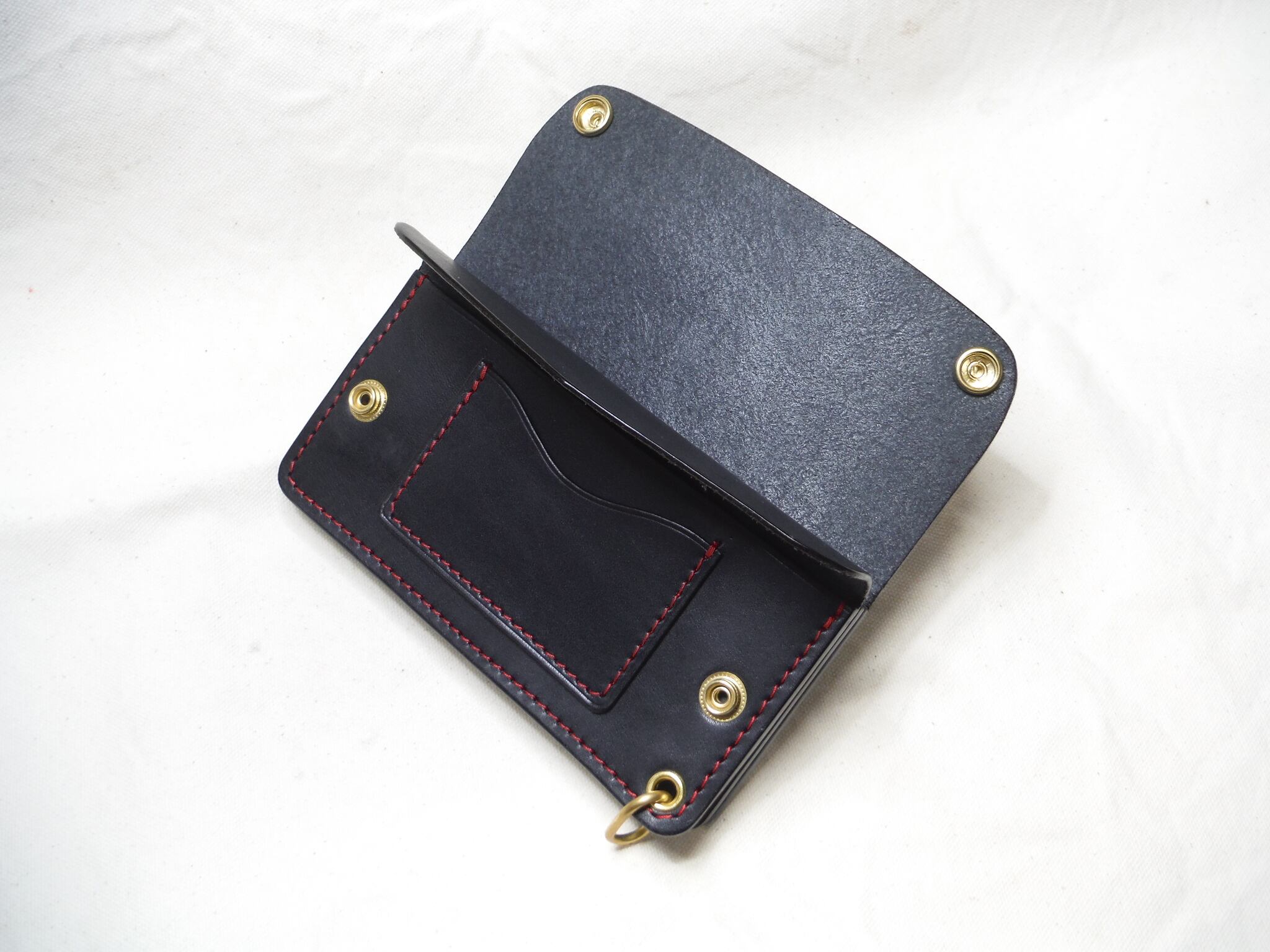 トラッカーウォレット ブラック | Leather WoRks Z'z（レザーワークス