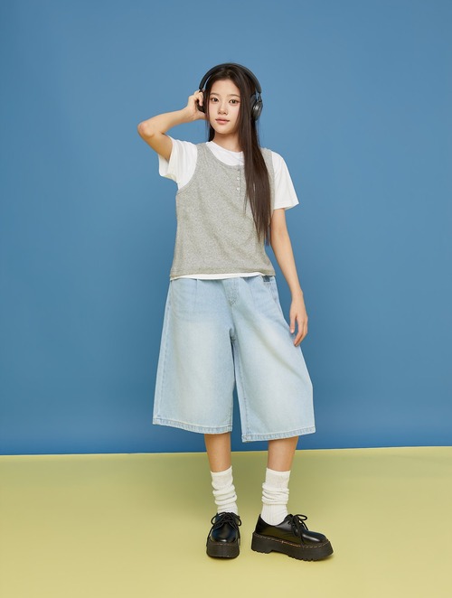 [SEVENTEEN] Wide Bermuda Denim / [세븐틴] 와이드버뮤다데님