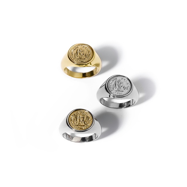 316L coin ring #R34