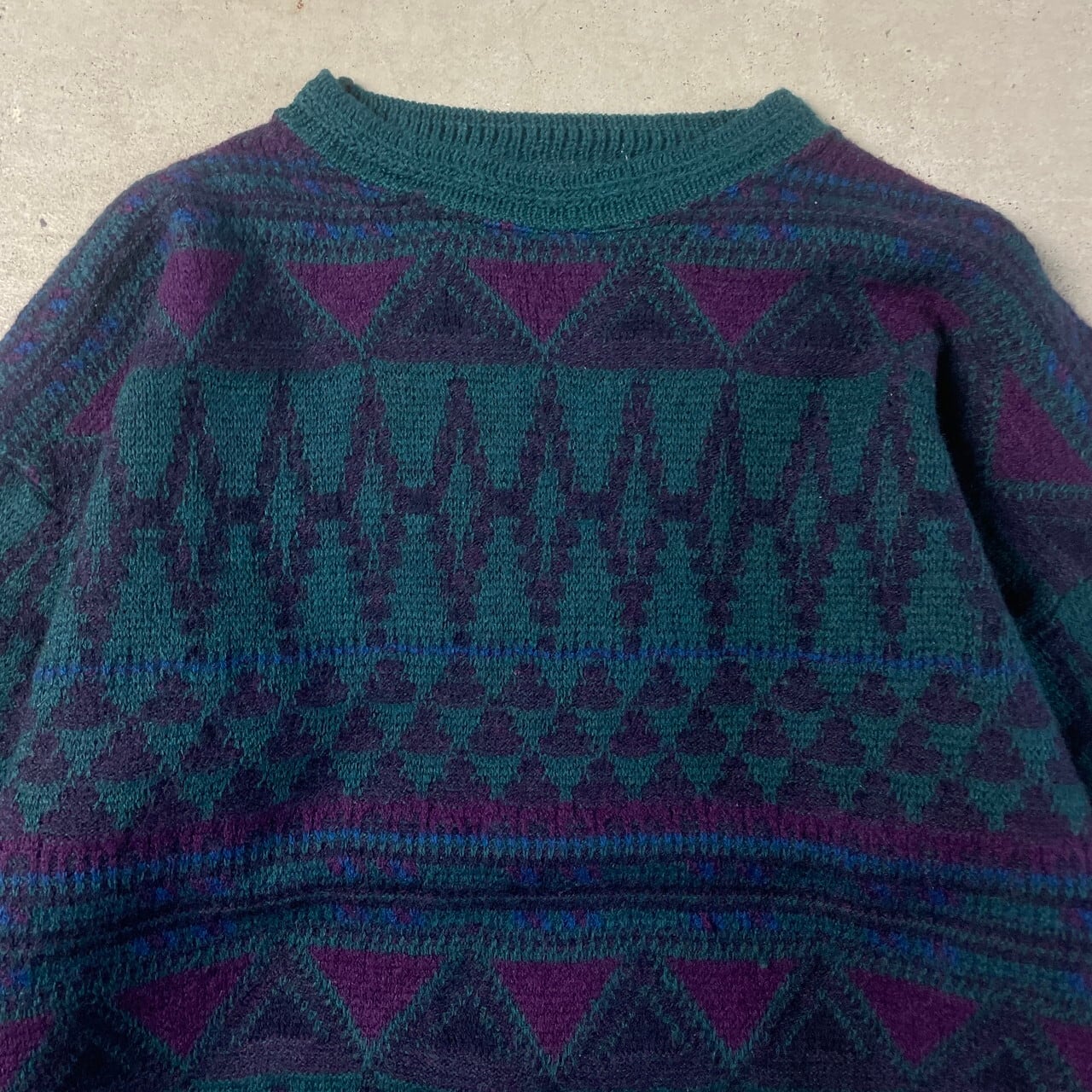 古着 PENDLETON ペンドルトン 70s USA製 ヴィンテージ 長袖 ニット M レッド セーター レディース 70年代 USA製 PENDLETON ペンドルトン チェック柄 ウール 長袖シャツ