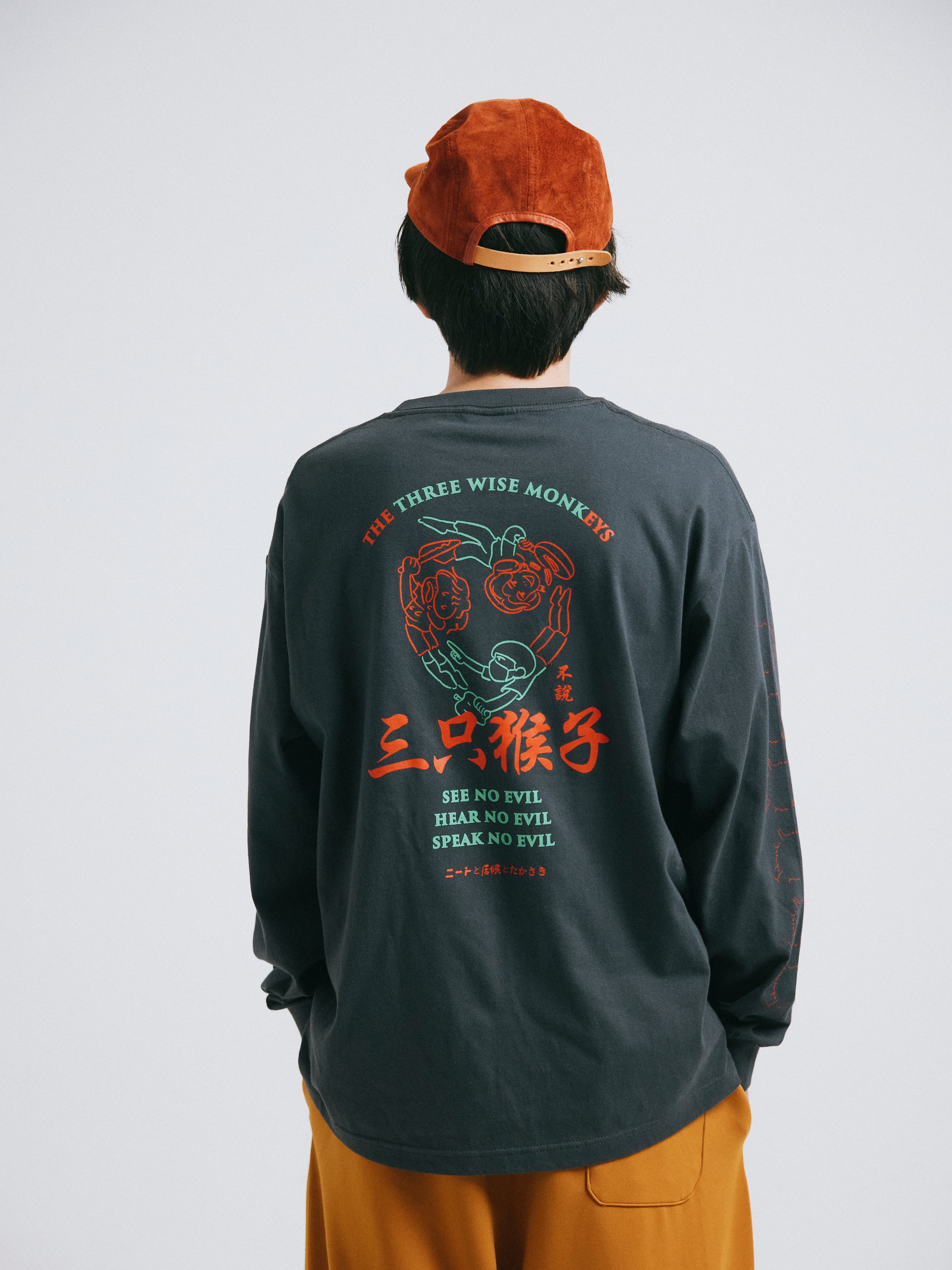 三猿ロンT ヴィンテージブラック(TAX IN) | GOODS