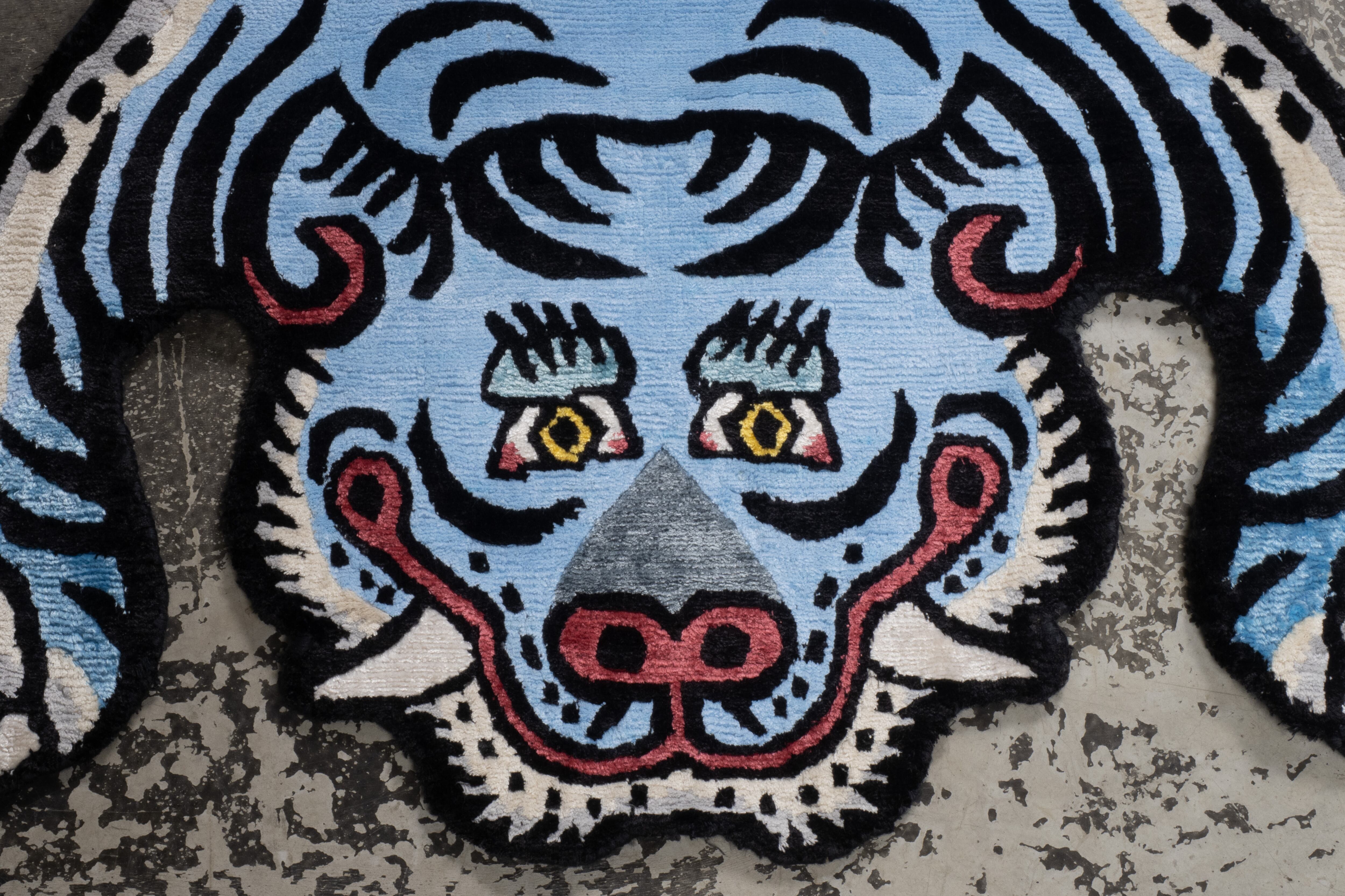 チベタンタイガーラグ　slowtiger Tibetan Tiger Rug 《Lサイズ•シルク114》チベタンタイガーラグ