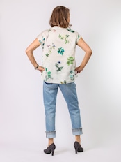 ボタニカルプリントボウタイブラウス(Mylanka)