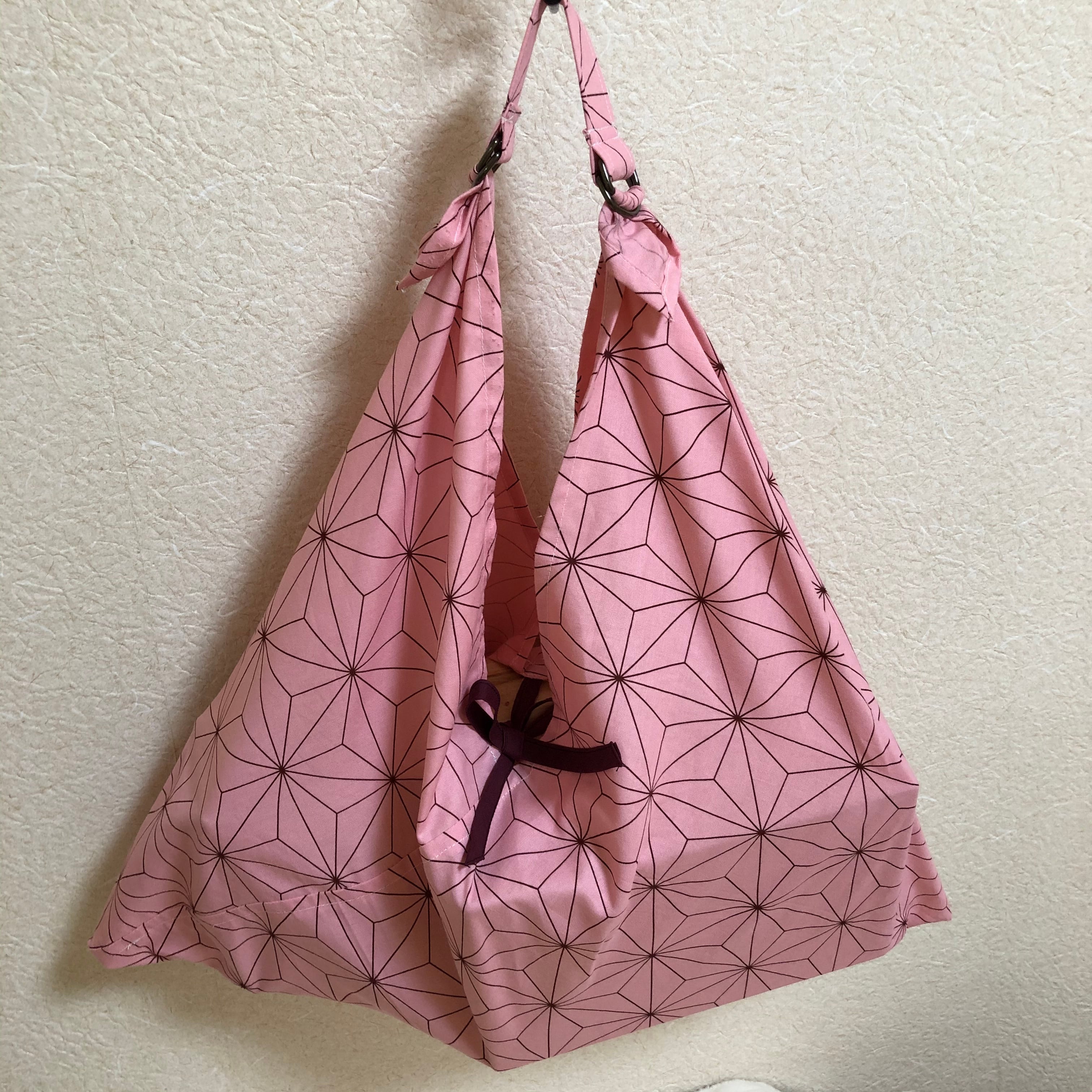 麻の葉あずま袋 専用ハンドル付き | KYOKO