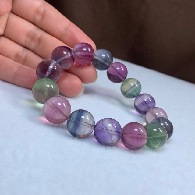 5.レア✩可愛いグラデーションフローライトブレスレット