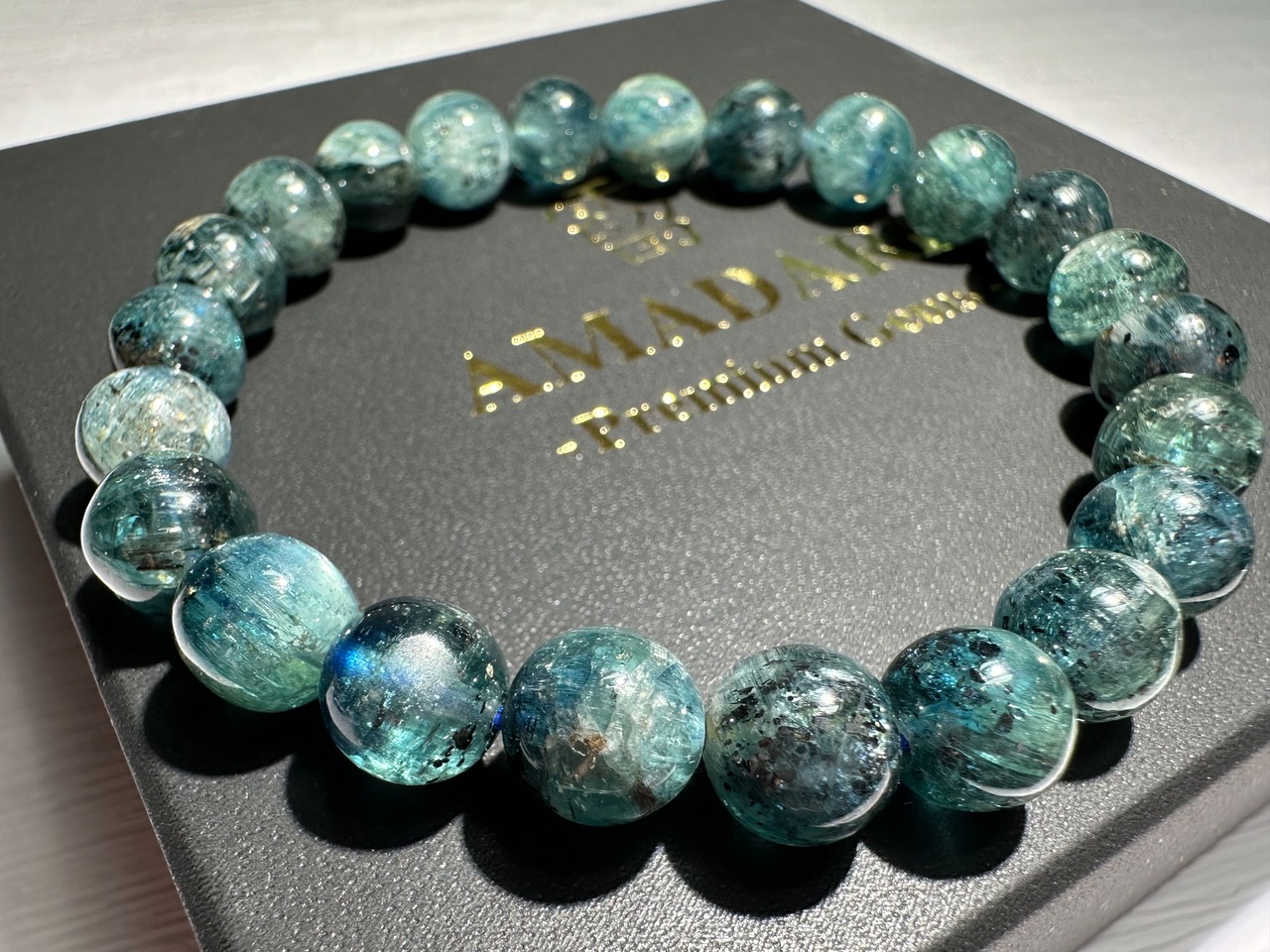 星空グリーンカイヤナイトブレスレット