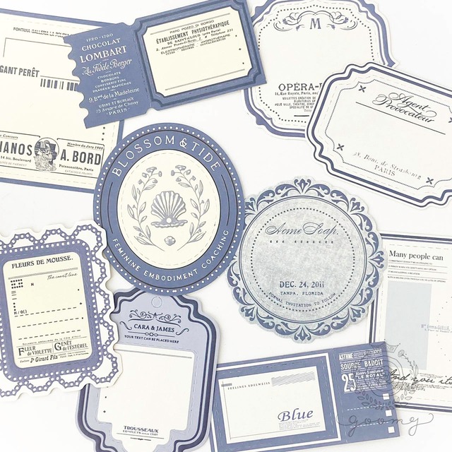 【期間限定SALE】凸版加工ペーパー Meeting of Words ブルー <P418>