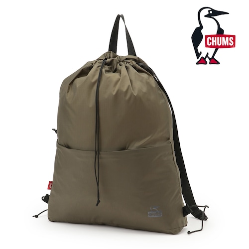 CHUMS チャムス パッカブル ナップサック 10L 軽量 折りたたみ リュック 巾着バッグ リップストップナイロン アウトドア 旅行 604217 Khaki