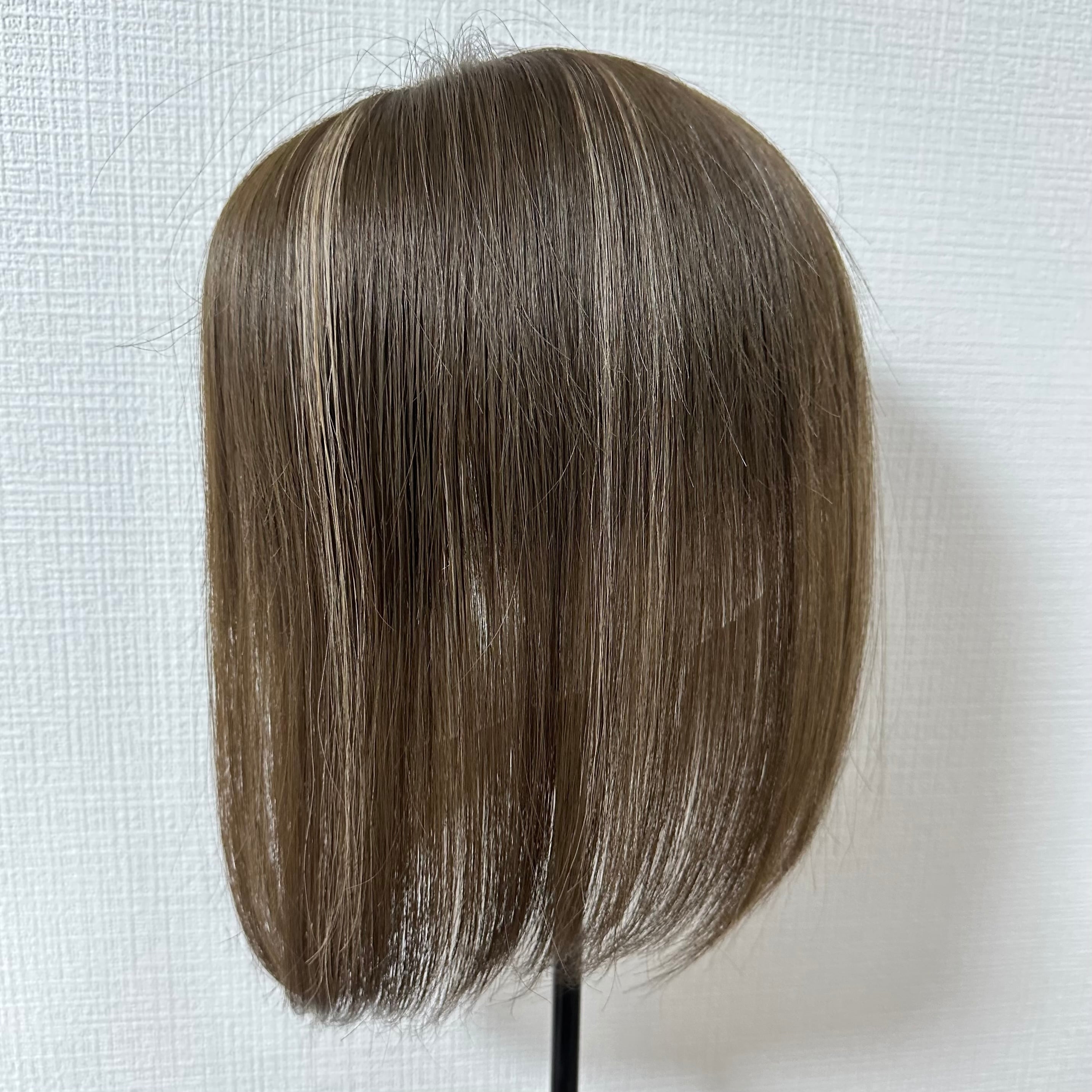 百合子ウィッグ　ライトブラウン 前髪なしヘアピース 9×14cm 百合子ウィッグ ライトブラウン 前髪なしヘアピース 9×14cm 百合子