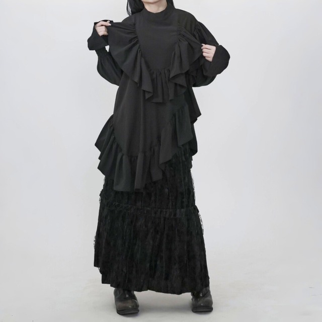 Ruffle layered blouse C1439