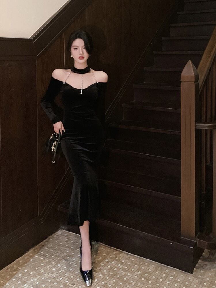 パーティードレス イブニングドレス フィッシュテール ロング