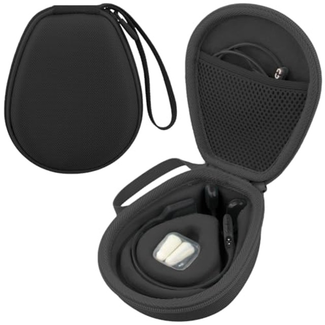 co2CREA ハードトラベルケース Shokz ショックス OpenRun Pro 2/Mini/Swim/Move 骨伝導イヤホン ワイヤレス オープンイヤーヘッドホン用 (ブラック)