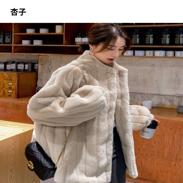 予約販売】ファーブルゾン ジャケット フェイクファー ファーコート 