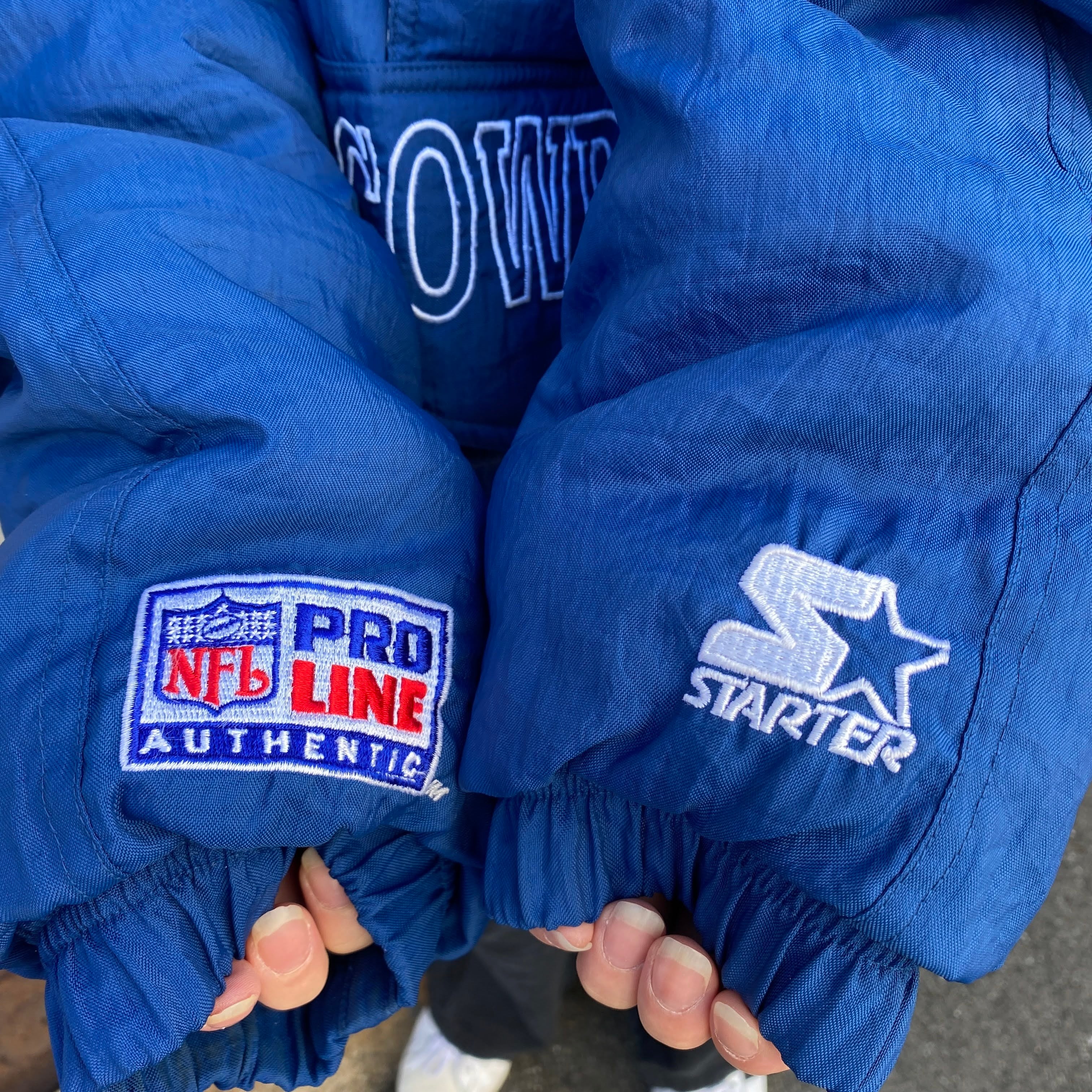 STARTER スターター NFL カウボーイズチームロゴ刺繍 中綿 ナイロン 