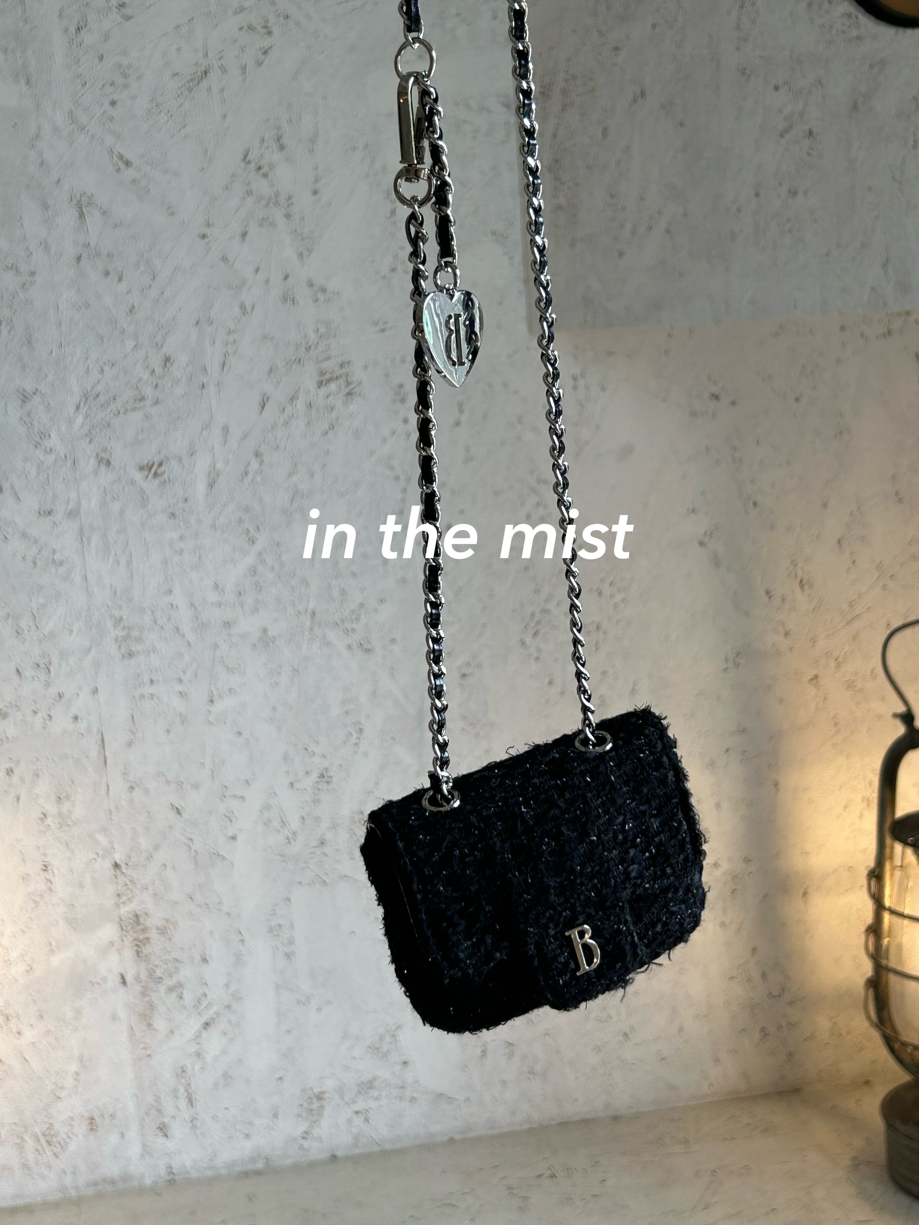 The Barnnet】Tweed Chain Belt Mini Bag | in the mist