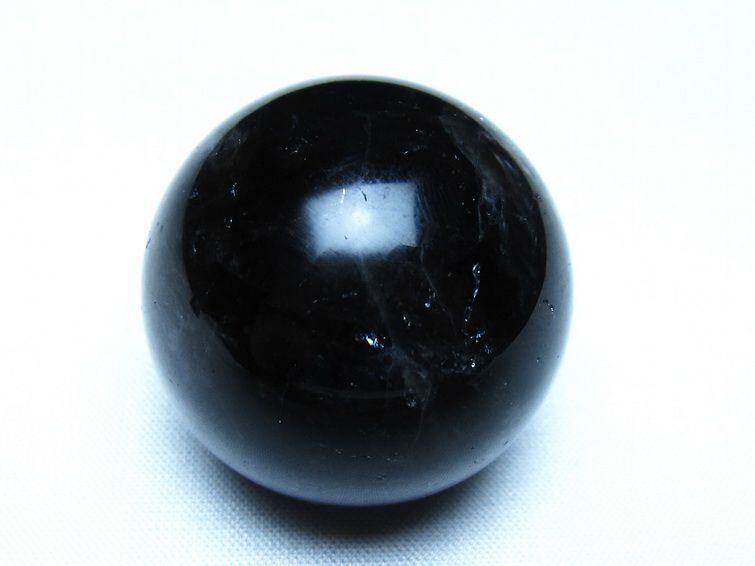 モリオン 丸玉 黒水晶 丸玉 35mm スフィア 置物 原石 141-7485