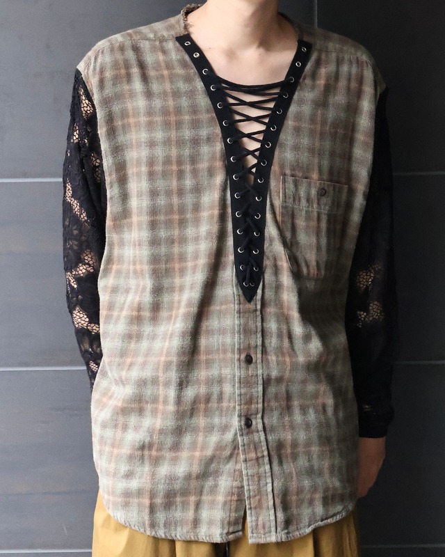 lace detail relax fit shirt