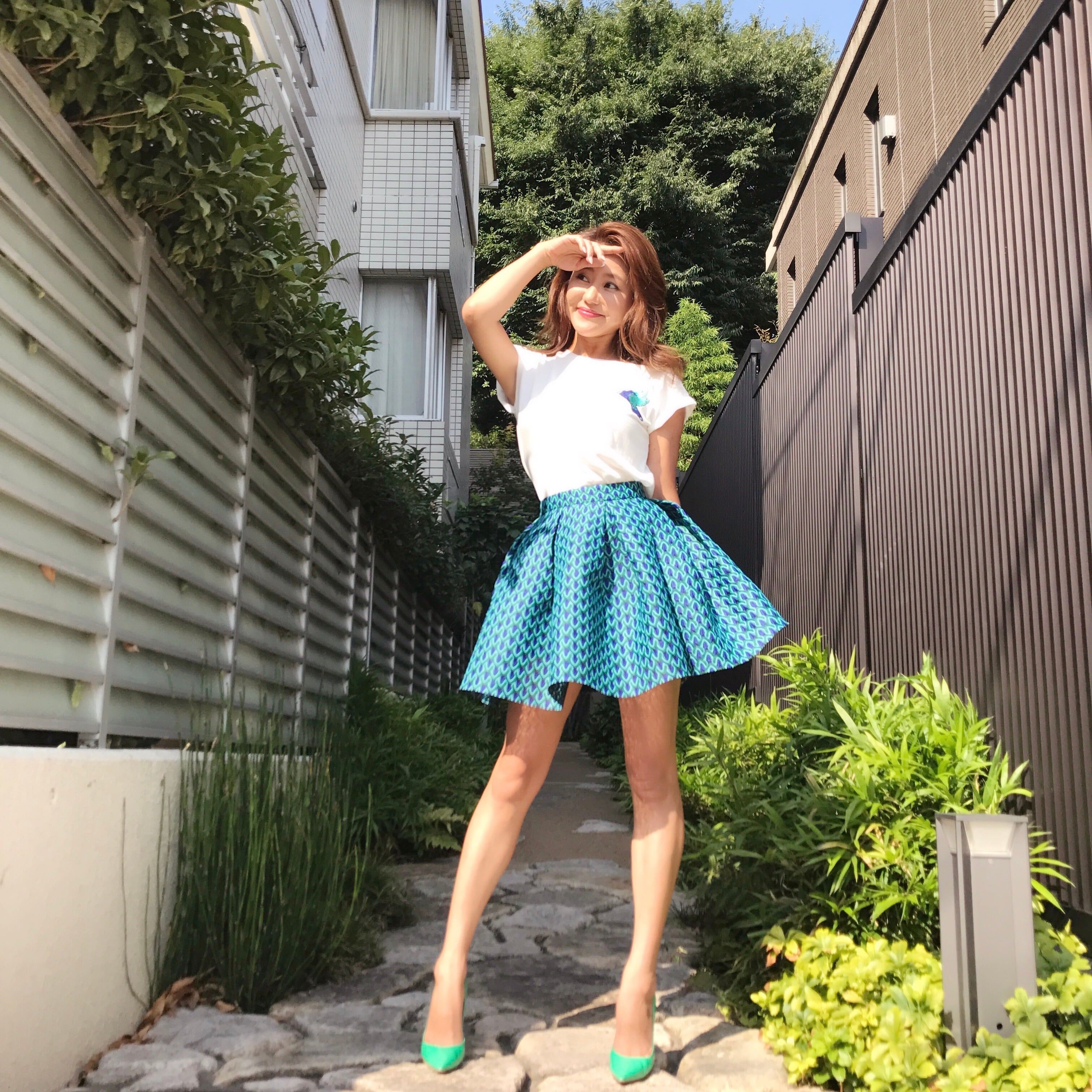 【良品】RYUZO NAKATA フランス製 ビジュー デニムスカート