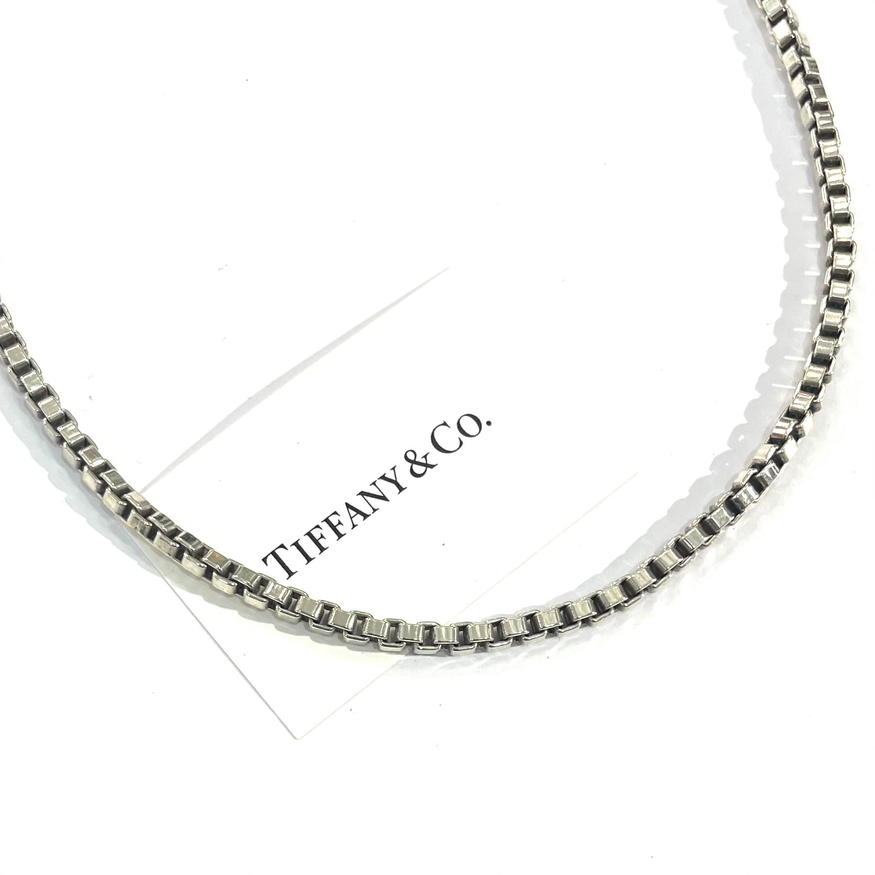 Kuma【美品】Tiffany ベネチアンネックレス スターリングシルバー TIFFANY&CO. 】 2526 ティファニー名作ベネチアンチェーン ネックレス