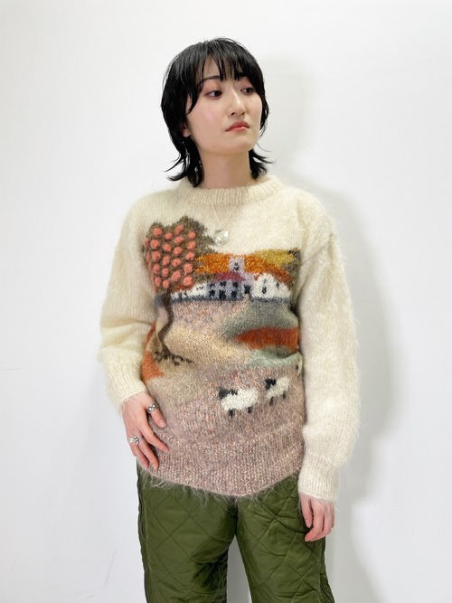 Vintage Mohair Hand Knit Sweater Made In England