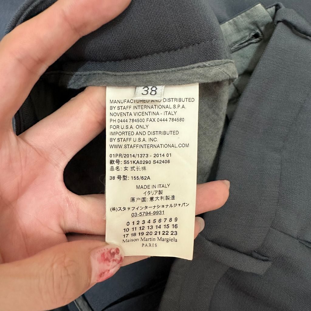 美品 Maison Margiela 14 ノータックスラックス バーガンディ Maison Martin Margiela メゾンマルタンマルジェラ 14SS Slacks Pants