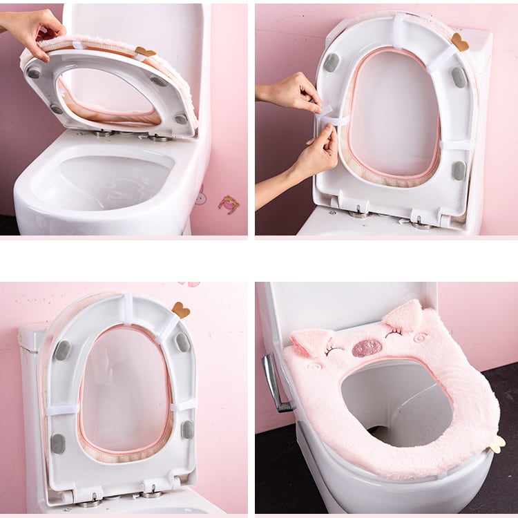 便座マット ふわふわ 可愛い 便座カバー トイレカバー おしゃれ オールシーズン 厚手 滑り止め Q Toworld キュートワールド 子供服 メール便は何点でも送料の合計は280円
