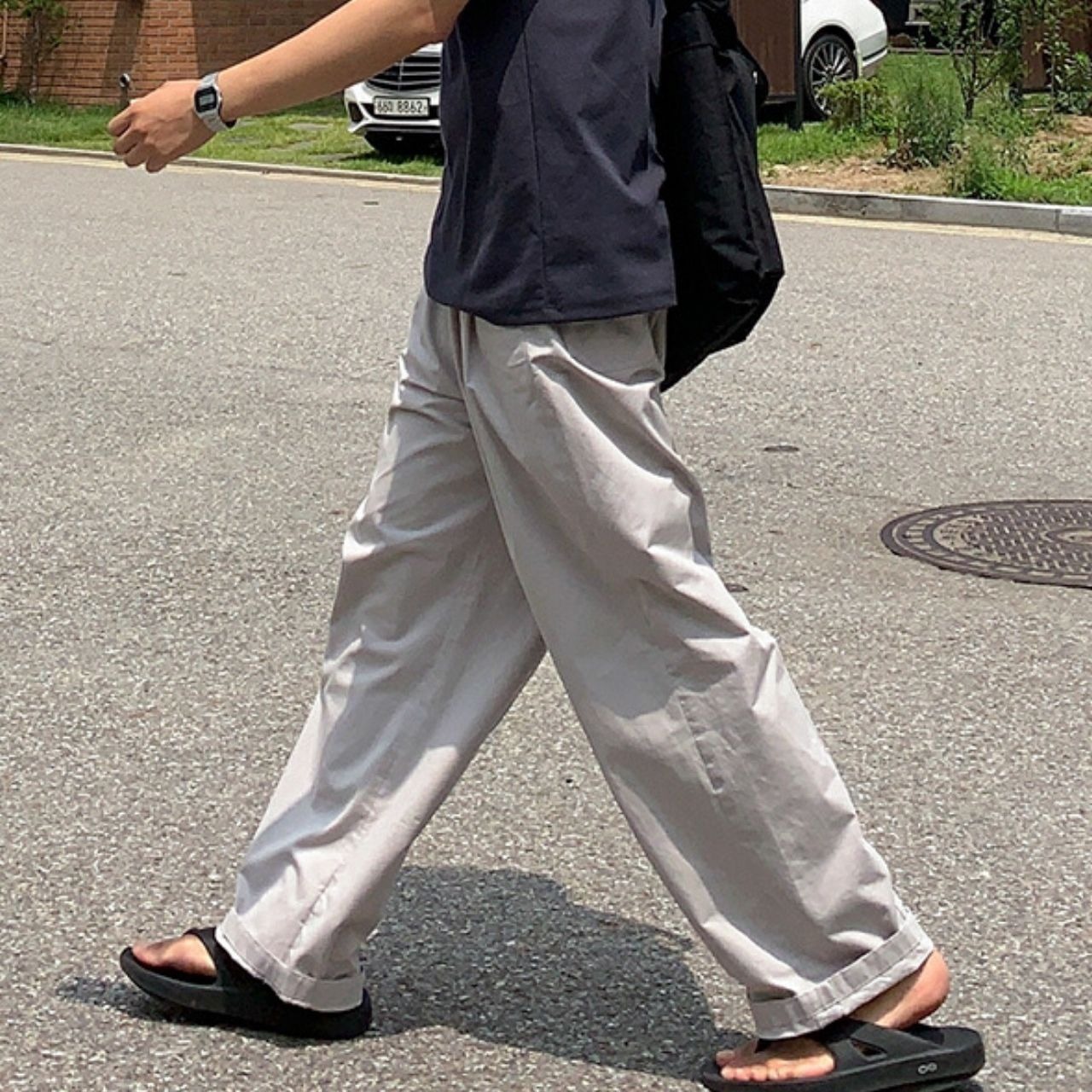 ストレートドレープワイドパンツ 　MT0080446