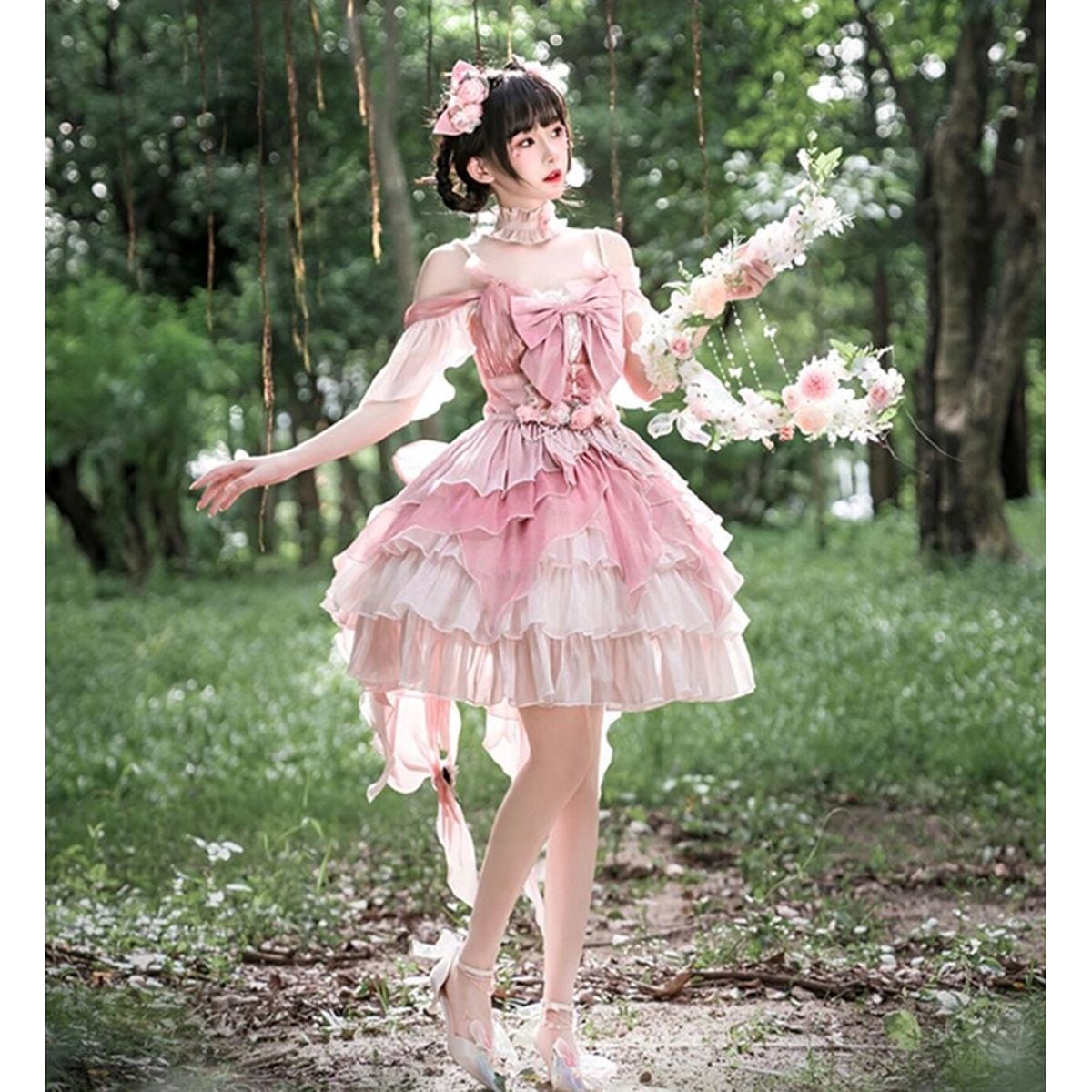 桜色フリルロリータドレス | Maiden's Rêve 桜色フリルロリータドレス | Maiden's Rêve