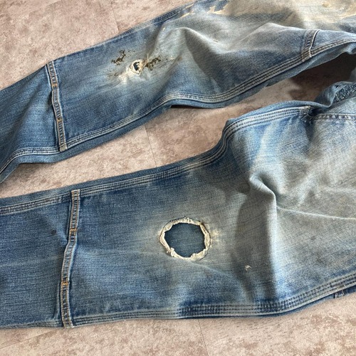 10s メキシコ製 デニム ダブルニー Carhartt 33×32 詳細写真10