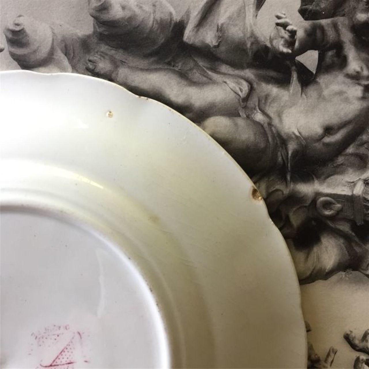 1875s~ Sarreguemines 聖人と聖人と聖人たちのプレートc サルグミンヌ