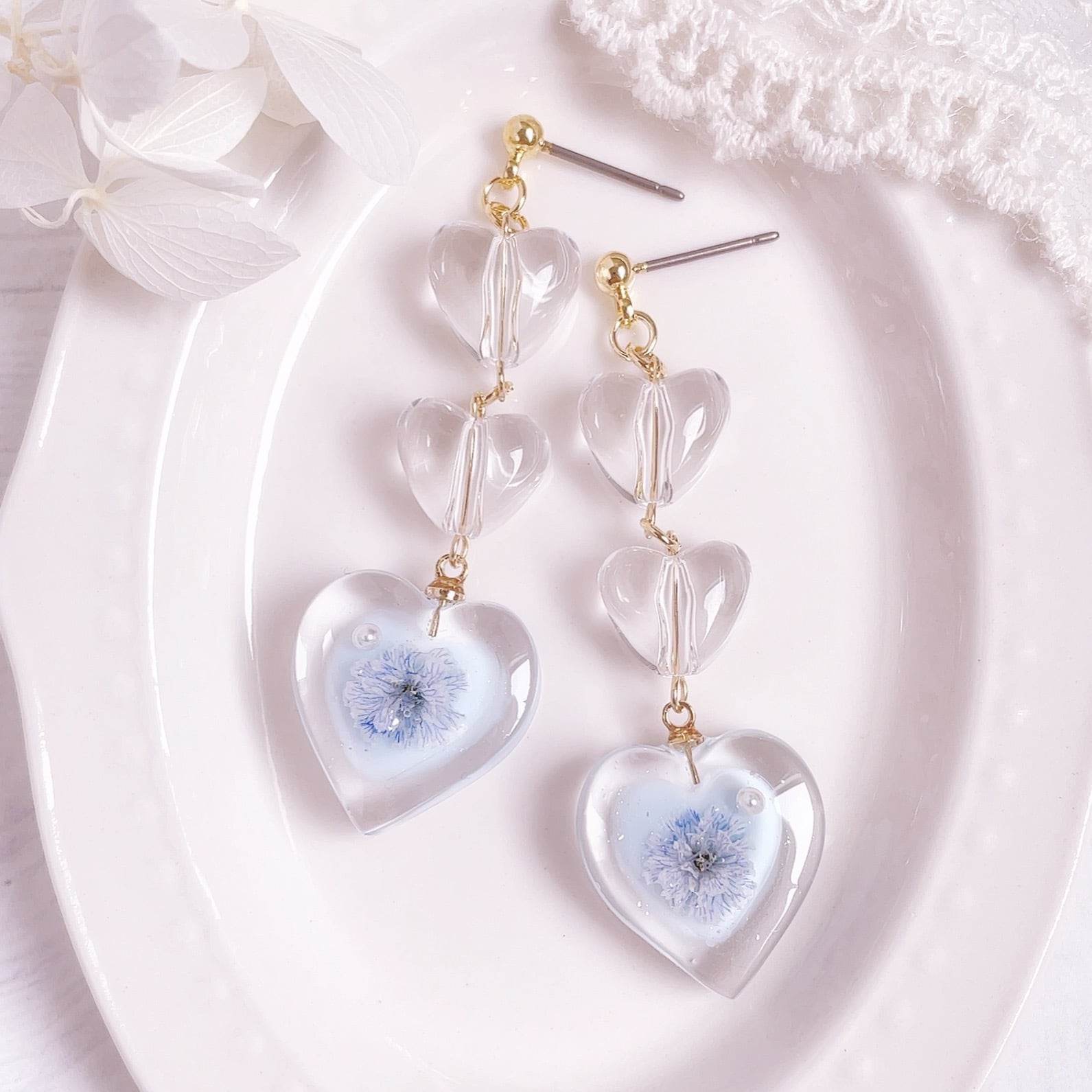 Neige "ネージュ" ピアス/イヤリング(baby blue)