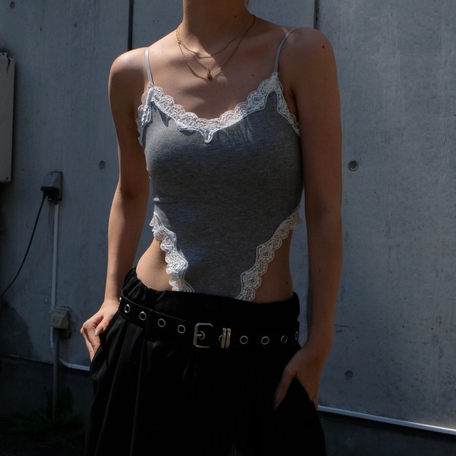 LACE CURVE BODYSUITS / GRY