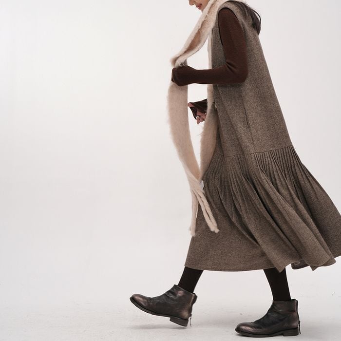 pleats jumper skirt 14099 | abeille